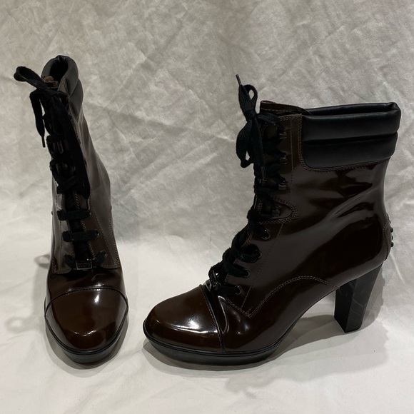 Tod's Aspen Lace-Up Boots, Brown, size 42, NWOB - Picture 3 of 9